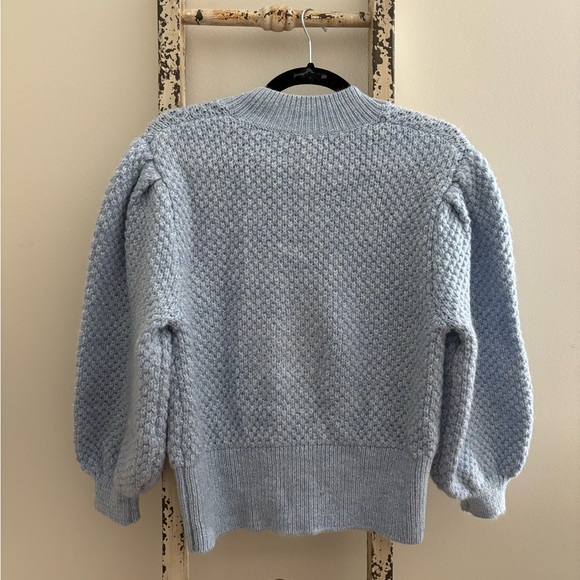 WHO WHAT WEAR Baby Blue Knit Sweater - Picture 2 of 4